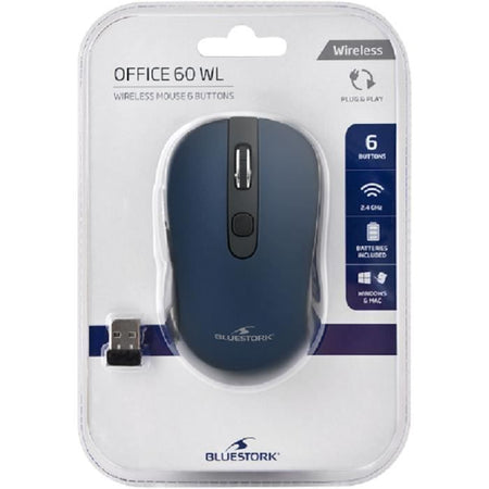 Mouse wireless - 2,4 GHz - 6 pulsanti - Blu