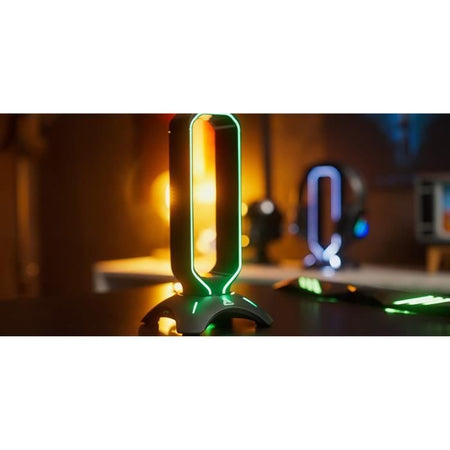 THE G-LAB Supporto universale per cuffie da gioco RGB con 2 porte USB