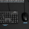 Pacchetto tastiera e mouse - BLUESTORK - MEDIA OFFICE - Cablato - Azerty - Compatibile con Windows - Nero
