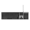 Tastiera cablata - Bluestork - KB Mac - Azerty - Compatibile con Mac - Nero
