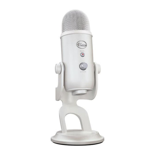 Micrófono USB - Blue Yeti Premium - para grabar, transmisión, juegos, podcasts en PC o Mac - Mist blanca blanca