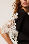 Blusa con maniche in macramè | TWINSET