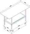 Banco per lavoro da magazzino con struttura di metallo zincato cm. 180x80x93h