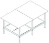 Banco lavoro da magazzino industria cm. 200x120x93h