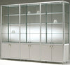 Vetrina con mobile e ripiani regolabili da negozio abbigliamento cm. 231x42,5x184,5h