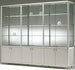 Vetrina con mobile e ripiani regolabili da negozio abbigliamento cm. 231x42,5x184,5h