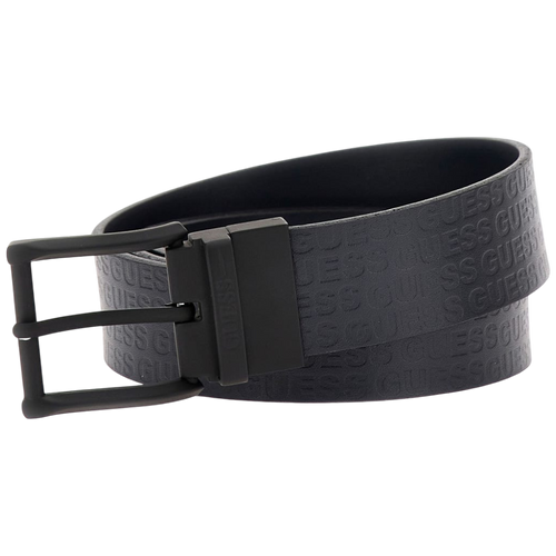 Guess cintura blu reversibile con logo in vera pelle BM7820P5335BLN