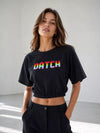 T-shirt corta con elastico vita donna datch