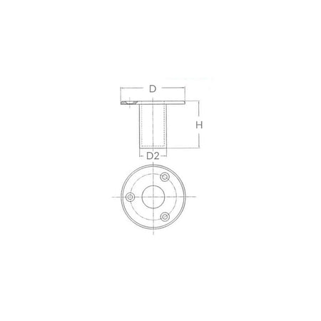 Boccola Incasso Inox 316 Ø Mm.25