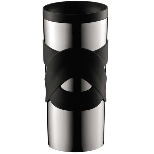 Tazza da viaggio termica BODUM - Acciaio inossidabile a doppia parete - Coperchio a vite ermetico - 0,35 l - Nero