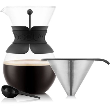 A over - caffettiera bodum, filtro per mesh in acciaio inossidabile permanente, 1,0 L, 8 tazze