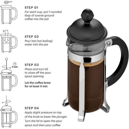 Bodum 1903-913 - MACCHINA PER IL CAFF - JAVA Caffettiera a pressa francese bianca 0,35 L