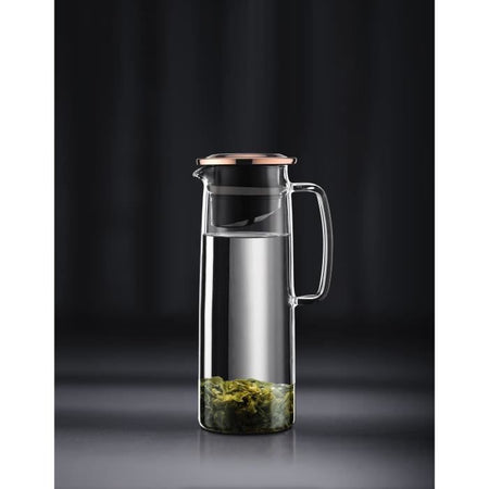 Brocca con infusore in vetro - BODUM - Biasca - Coperchio in rame con filtro - 1,2 L - Trasparente