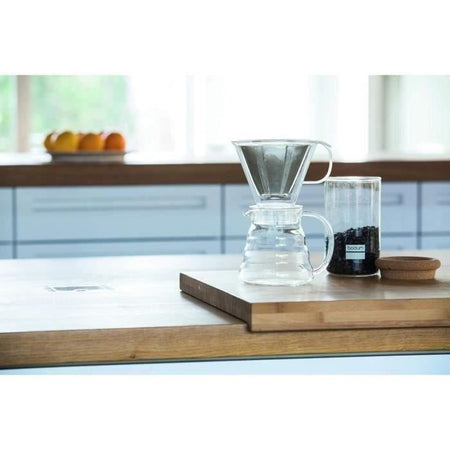 Macchina per caffè - BODUM - Melior - Filtro permanente in acciaio inox - 8 tazze - 1,0 l - Trasparente