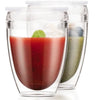 Set 2 tazze BODUM - Pavina To Go - Plastica a doppia parete - Coperchio ermetico - 30 cl - Trasparente