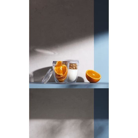 Set 2 tazze BODUM - Pavina To Go - Plastica a doppia parete - Coperchio ermetico - 30 cl - Trasparente