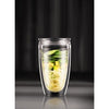 Set 2 tazze BODUM - Pavina To Go - Plastica a doppia parete - Coperchio ermetico - 40 cl - Trasparente