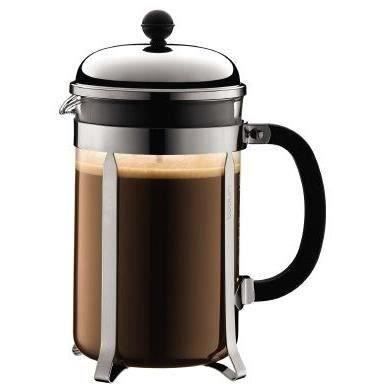 Chambord - Caffettiera per caffè in pistone Bodum, 12 tazze, 1,5 L, acciaio inossidabile