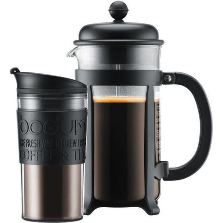 Caffettiera French press - BODUM - JAVA SET - 8 tazze 1,0 l + tazza termica in plastica 0,35 l