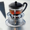 Teiera - Bodum - Chambord - 1 L - Vetro - Acciaio inossidabile - Grigio