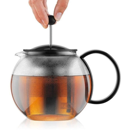 Assam - TheIere a Bodum pistone, copertura di plastica, filtro in acciaio inossidabile, 1,0 L
