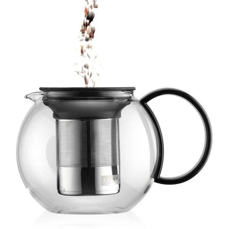 Assam - TheIere a Bodum pistone, copertura di plastica, filtro in acciaio inossidabile, 1,0 L
