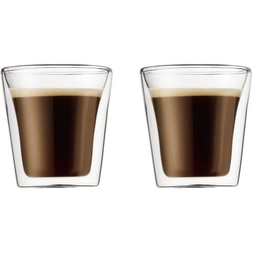 Set 2 bicchieri - BODUM - Canteen - Doppia parete - 0,1 l - Trasparente