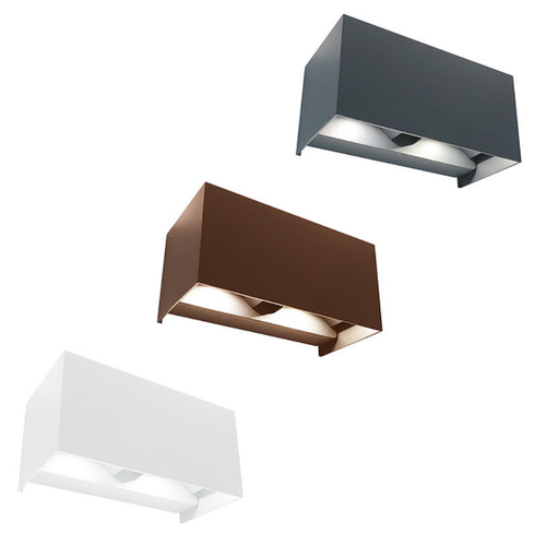 Applique LED IP65 4x5W CCT Corten
