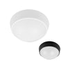 Plafoniera LED ovale con diffusore policarbonato - IP65 18W 1750lm + CCT - Anello Nero e Bianco in dotazione