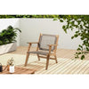 Poltrona bassa da giardino in legno di Acacia FSC e resina wicker - BORA - L60xP76xH73 cm