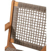 Poltrona bassa da giardino in legno di Acacia FSC e resina wicker - BORA - L60xP76xH73 cm