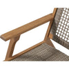 Poltrona bassa da giardino in legno di Acacia FSC e resina wicker - BORA - L60xP76xH73 cm