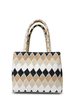 Borsa a mano fantasia con frange e catenina | PHO Firenze