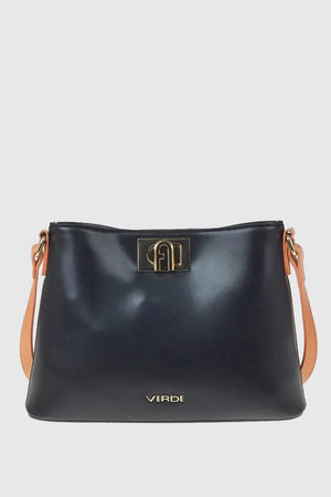 Borsa a spalla in ecopelle | Verde Fashion