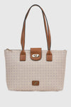 Borsa a spalla in ecopelle stampa mosaico | Verde Fashion