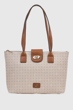 Borsa a spalla in ecopelle stampa mosaico | Verde Fashion