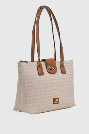 Borsa a spalla in ecopelle stampa mosaico | Verde Fashion