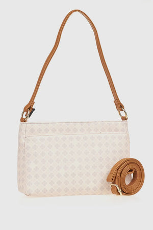 Borsa a spalla in ecopelle stampa mosaico | Verde Fashion