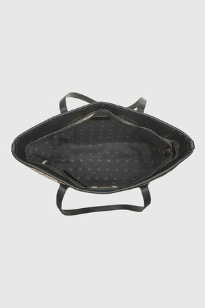 Borsa a spalla in rafia a righe intrecciate | Verde Fashion