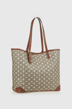 Borsa a spalla con sacca stampa geometrica | Verde Fashion