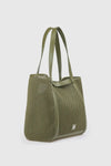 Borsa a spalla in tessuto traforato | Verde Fashion