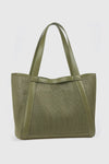 Borsa a spalla in tessuto traforato | Verde Fashion