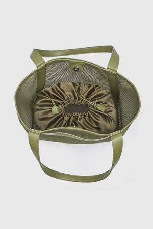 Borsa a spalla in tessuto traforato | Verde Fashion