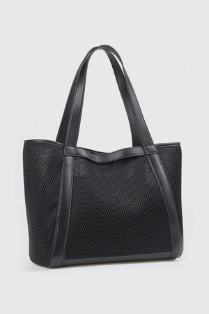 Borsa a spalla in tessuto traforato | Verde Fashion