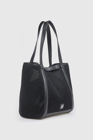 Borsa a spalla in tessuto traforato | Verde Fashion
