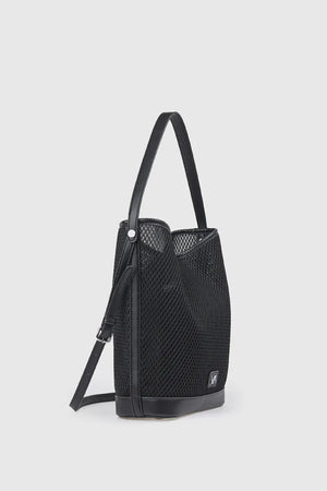 Borsa a spalla in tessuto traforato | Verde Fashion