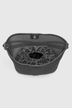 Borsa a spalla in tessuto traforato | Verde Fashion