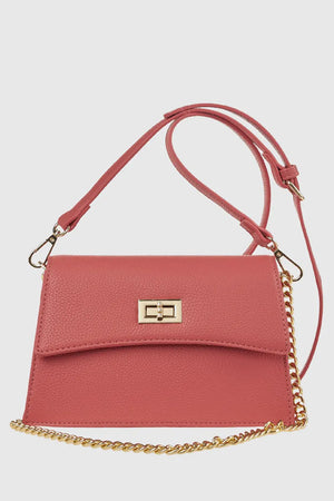 Borsa a tracolla in ecopelle con patta | Verde Fashion