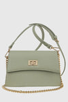 Borsa a tracolla in ecopelle con patta | Verde Fashion