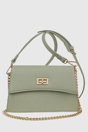 Borsa a tracolla in ecopelle con patta | Verde Fashion